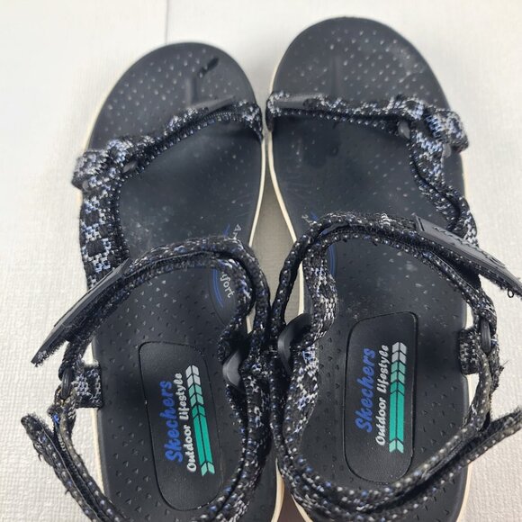 Skechers Women's Black Reggae Cup-My Bestie Sport Sandal Size US 7 - Picture 11 of 12